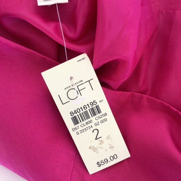 LOFT MAGENTA PINK SKIRT SIZE 2 NWT - Picture 7 of 12